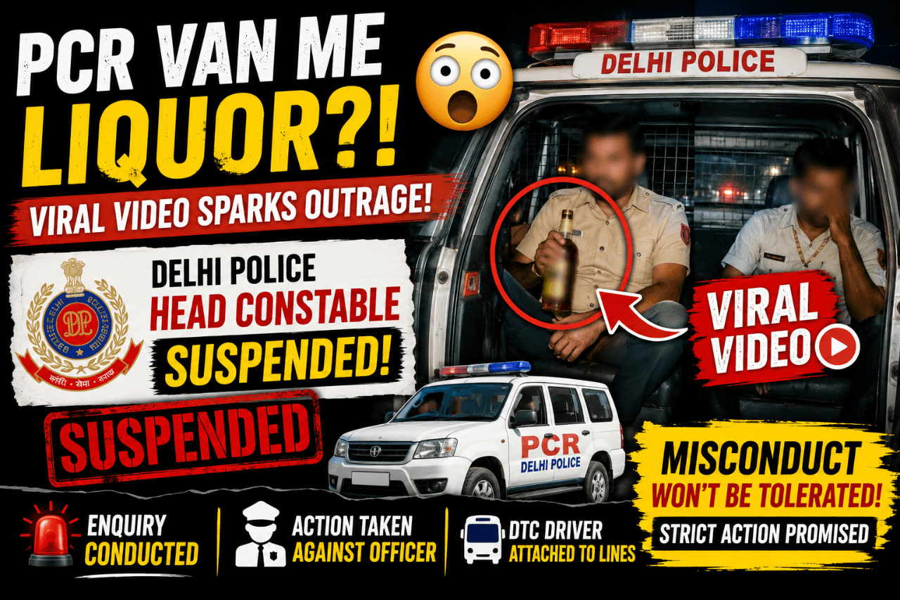 Delhi Policeman Suspended After Viral PCR Van Video — Here’s What Happened